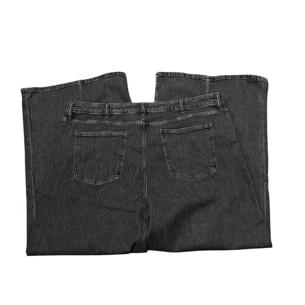 The Drop Black Charcoal Women's High Waist Crop Flare Jeans Size: 38 - Picture 5 of 9